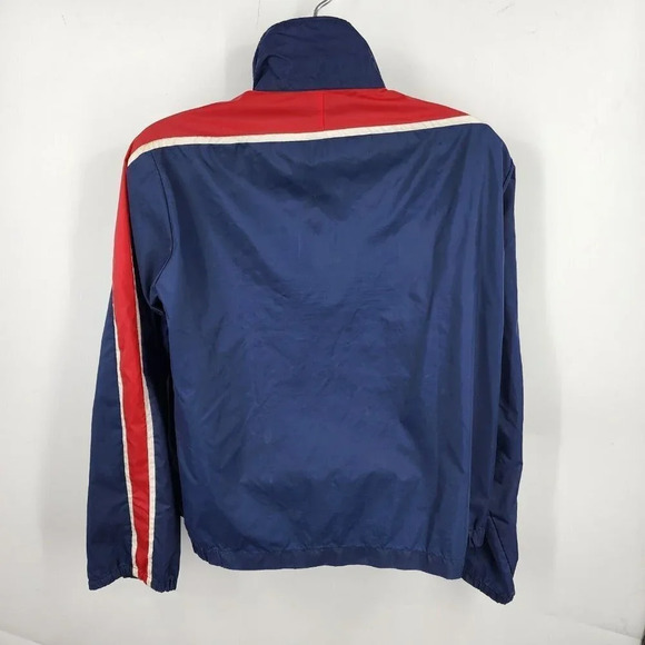 Nike Men's Vintage Jacket Windbreaker Pullover Red‎ White Blue 1/4 Zip Size L - Picture 2 of 11